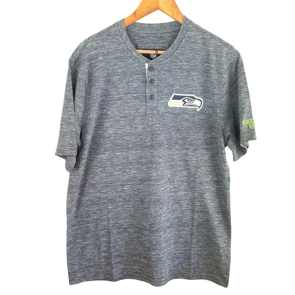 NFL Seattle Seahawks Mens x Darius Rucker Henley Tee M NWT Blue Shirt